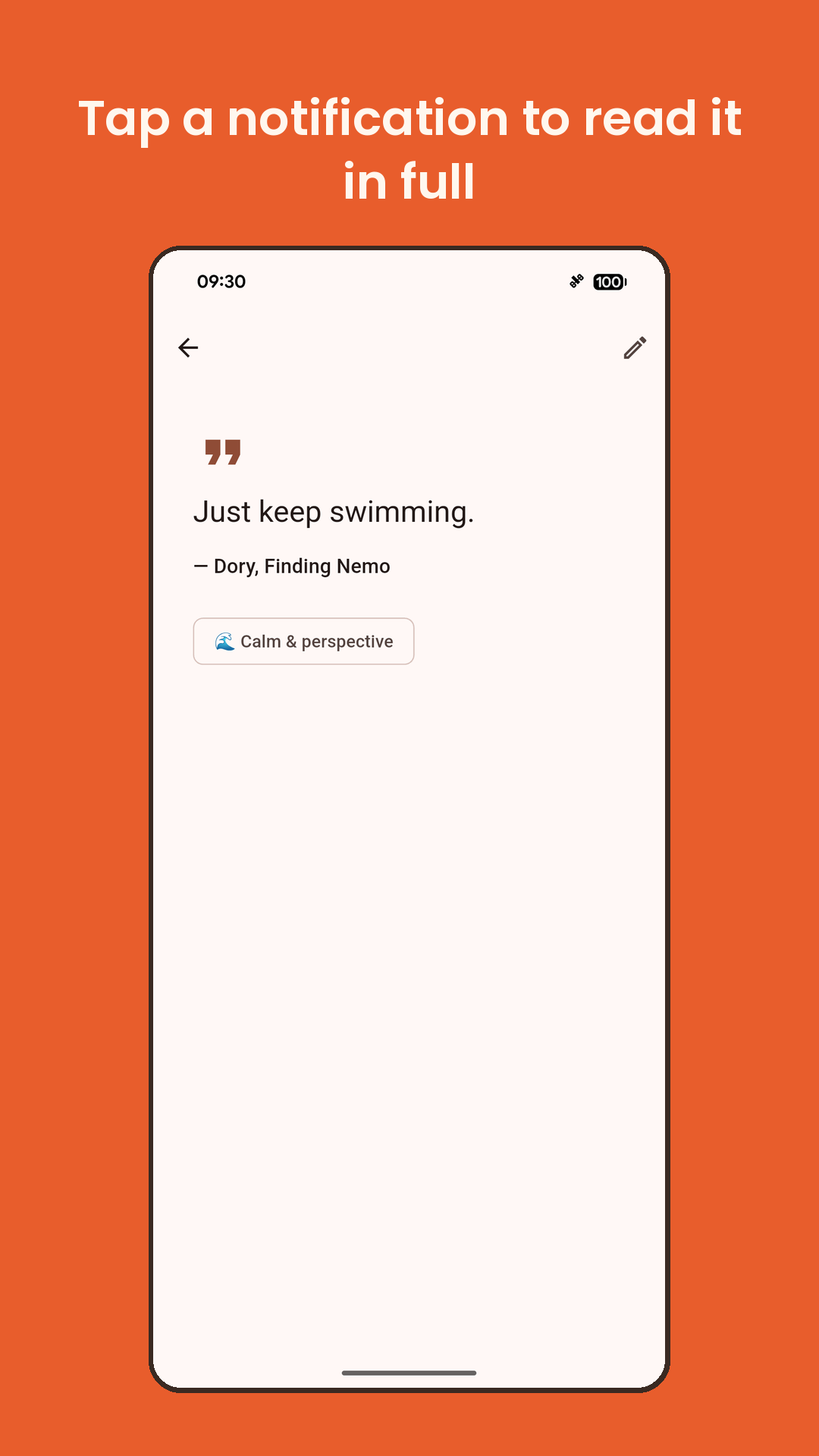 Tap a notification to read it in full